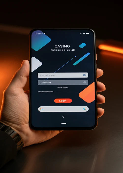 A user successfully logging into their Lucky Green Casino account on a mobile device, displaying a clean login interface and immediate access to their personal gaming dashboard with game previews.